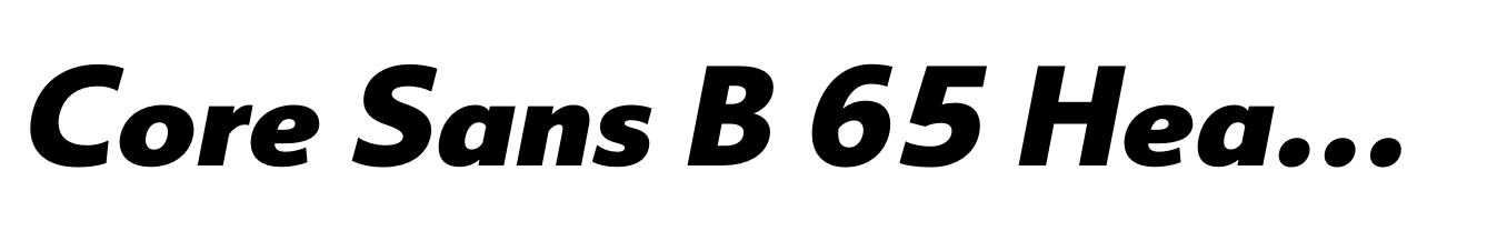Core Sans B 65 Heavy Italic